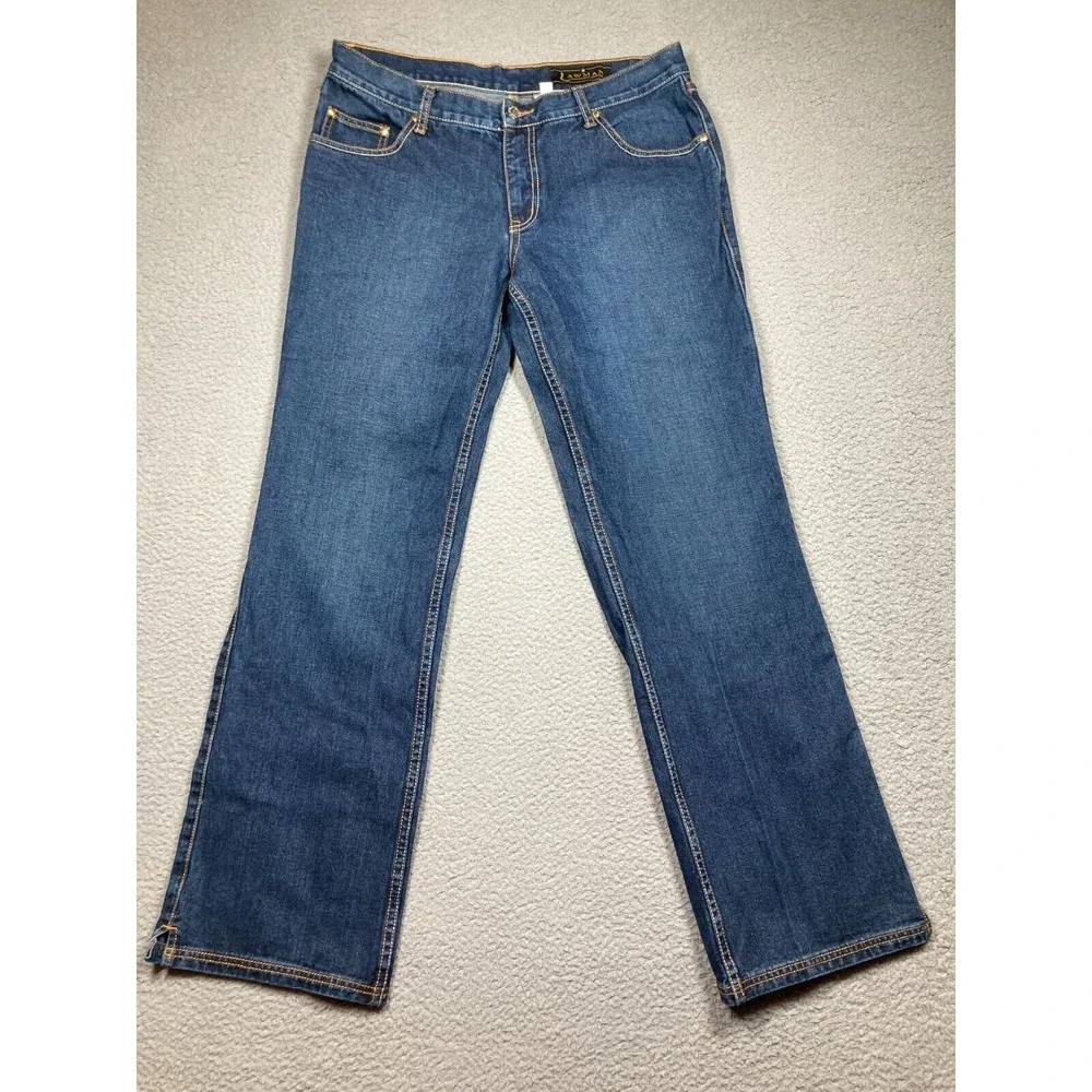 Lawman Jeans Women's 13/14 Blue Embroidered Boot Western Cowgirl Rodeo Denim